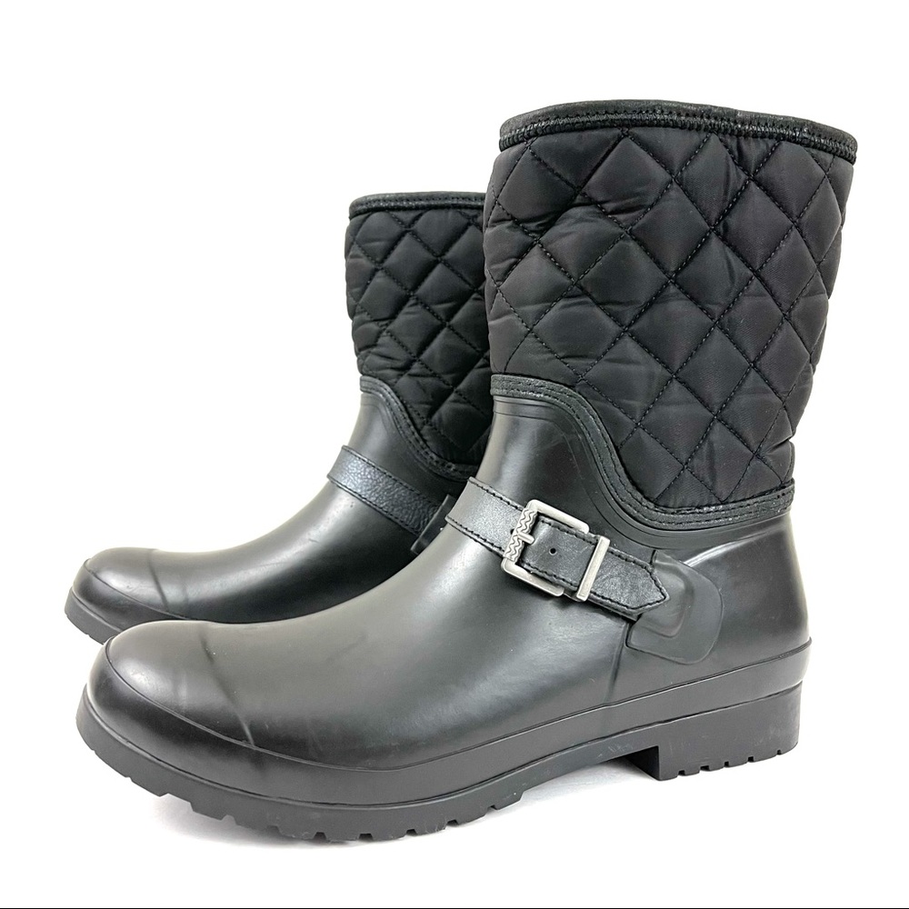 Sperry Top-Sider Women's Black Walker Nylon Quilt Rain Boot